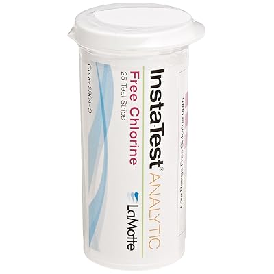 LaMotte Insta-Test 2964-G Chlorine Libreng Single Factor Test Strip, Mababang Saklaw, 0-10ppm Range ( Pack ng 25 )