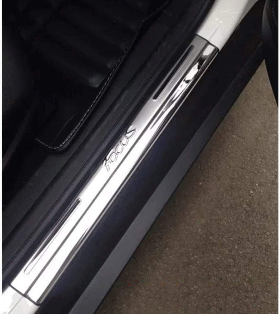 IXEUYN Auto Acciaio Inossidabile Battitacco Soglia Porta per Kia Rio 2015-2019, Protector battitacco Porta Striscia di Protezione AntiGraffio,Black