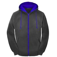 Contast Black And Red Zip Varsity Up Hoodie