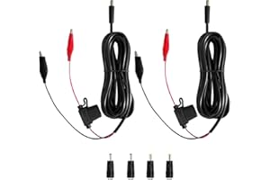 Tonton 2Pack 10FT Trail Camera Power Cord - 5.5x2.1mm DC Plug for Spypoint, iZEEKER, and Other Trail Game Camera Brands Conne