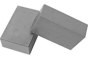 kimllier 1 x 2 x 3 Inch Blocks No Holes Matched Pair Hardened Steel Accuracy Replacement for Milling Machine