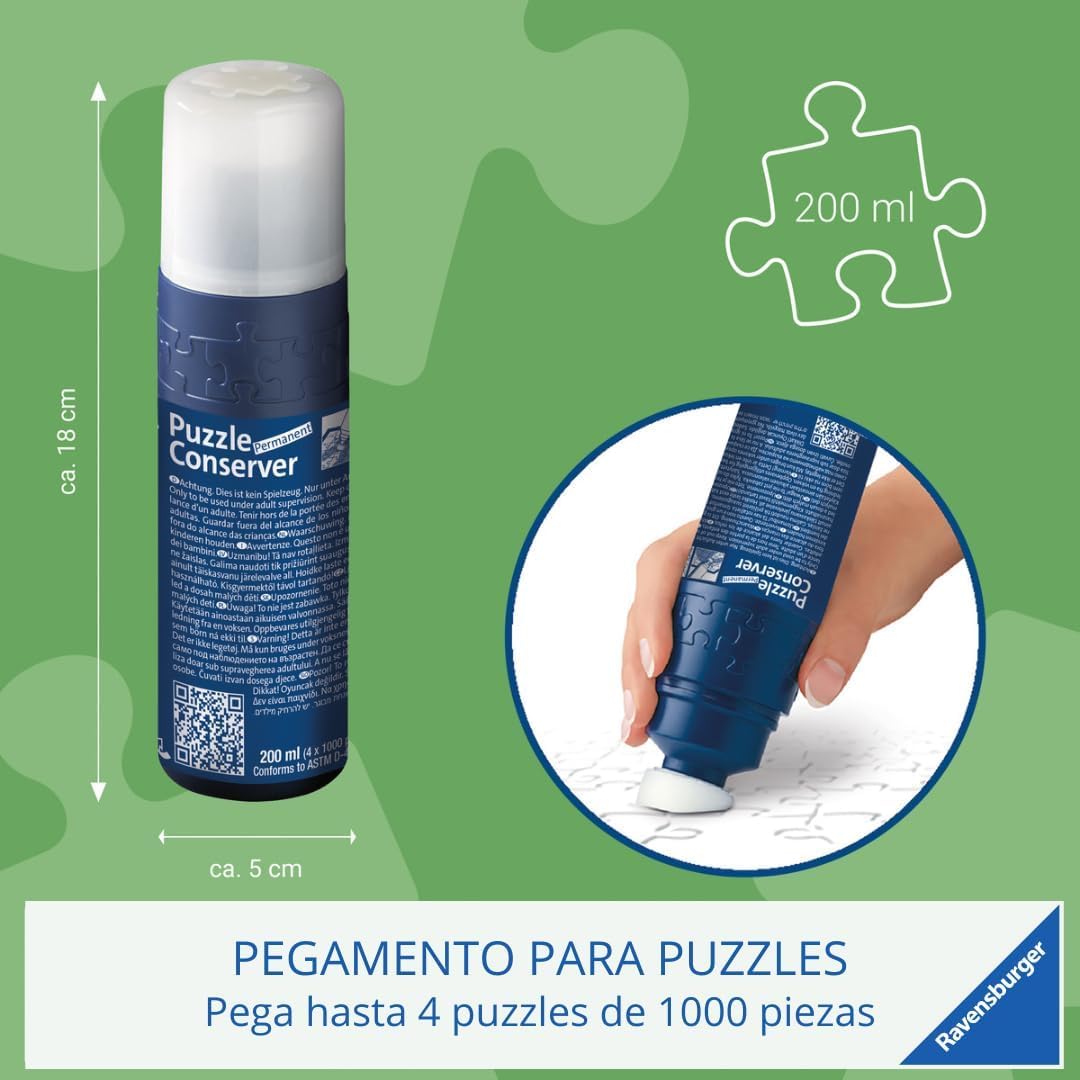 Ravensburger Puzzle Conserver 17954 - Premium Puzzle Glue | Enhanced Glossy Finish | Perfect for 500-1000 Piece Puzzles | Ideal Puzzle Accessory