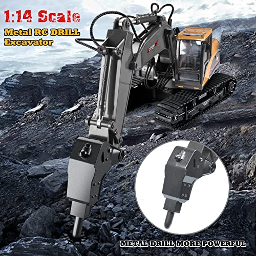 kolegend 3 in 1 RC Excavator 15 Channel with Grab Drill Metal Shovel, 1