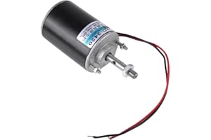 WALFRONT Mini 24V CW/CCW Permanent Magnet DC Motor Reversible Electric Gear Motor High Speed Low Noise for for DIY Generator(DC 24V 6000RPM)