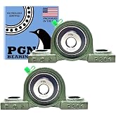 PGN UCP201-8 (2 Pack) Pillow Block Bearing - 1/2" Bore Self-Aligning
