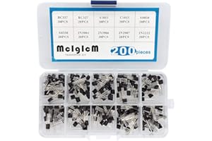 McIgIcM Transistor Kit, 200 Pcs 10 Values BC337 BC327 2N2222 2N2907 2N3904 2N3906 S8050 S8550 A1015 C1815 Assortment