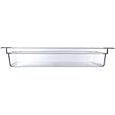 Carlisle FoodService Products Storplus Full-Size Plastic Food Pan for Catering, Buffets, and Restaurants, Polycarbonate, Full Size 4 Inches Deep, Clear