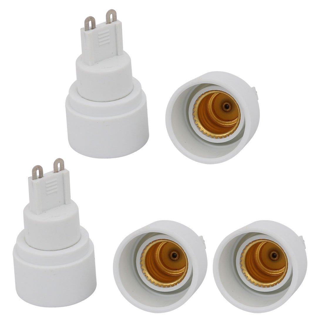 Sourcingmap 5pcs G9 to E14 Extender Adapter Converter Light Bulb Socket Holder White