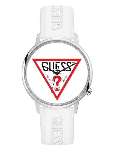 GUESS Originals Silver-Tone and White Logo Watch in Kuwait | Whizz 