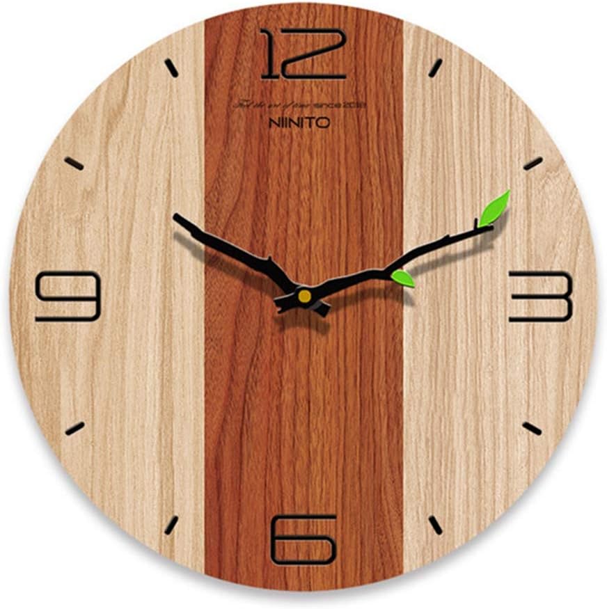 Wanduhr 3D Nordic Modern Design Einfache Holzmaserung Kreative Küche