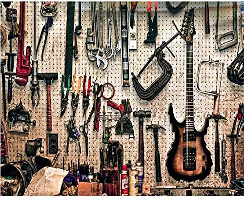 Amazon Co Jp Wuyyii 壁紙カスタム3dステレオレトロノスタルジックメタルアート人格ギターロックバー写真装飾壁画壁紙 150x1cm Diy 工具 ガーデン