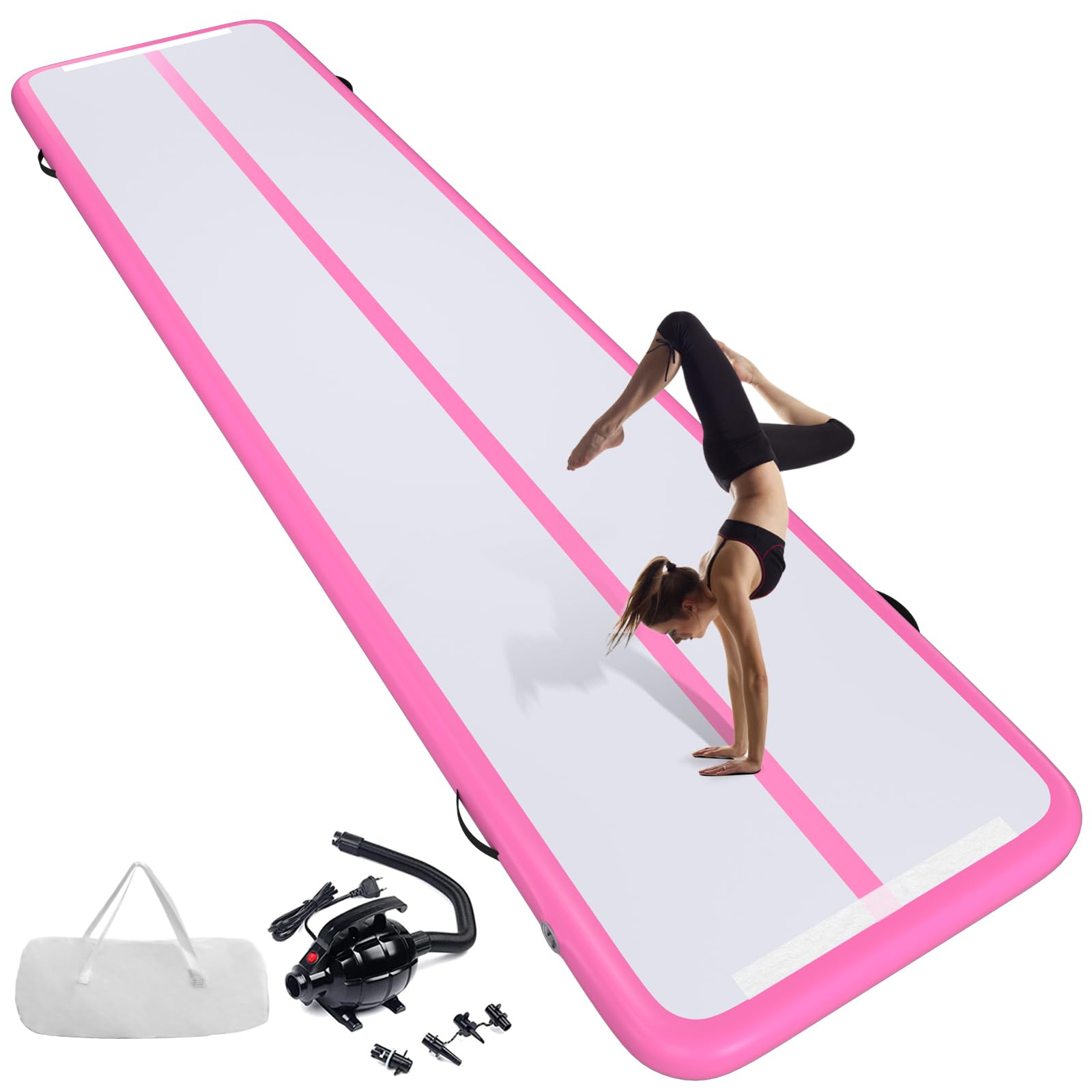 Photo 1 of GONFLABLE 10ft Inflatable Air Gymnastics Mat Track Tumbling Mats with Electric Air Pump 4 Inches Thich for Home Use/Training/Yoga/Outdoor/Water