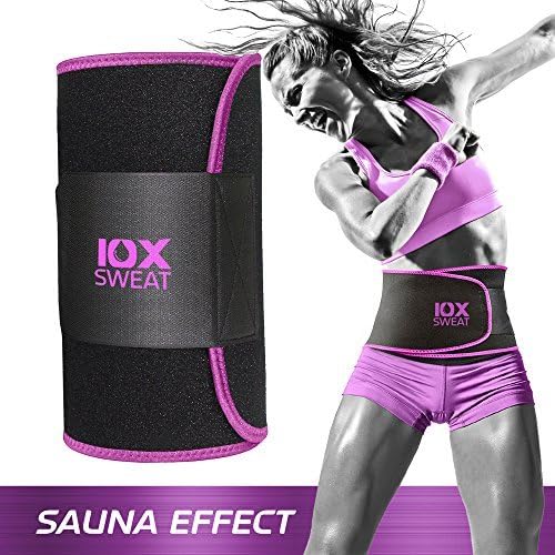 Amazon Com 4 Pack Pink Waist Trimmer Belt By 10xsweat Weight Loss Wrap Stomach Fat Burner Low Back And Lumbar Support With Sauna Suit Effect Best Abdominal Trainer Sports Outdoors