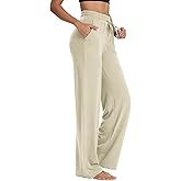 Naimula Womens Yoga Pants High Waist Wide Leg Casual Workout Lounge Pajamas Loose Pants with Pockets