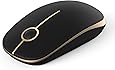 Jelly Comb 2.4G Slim Wireless Mouse with Nano Receiver MS001 (Black and Gold)