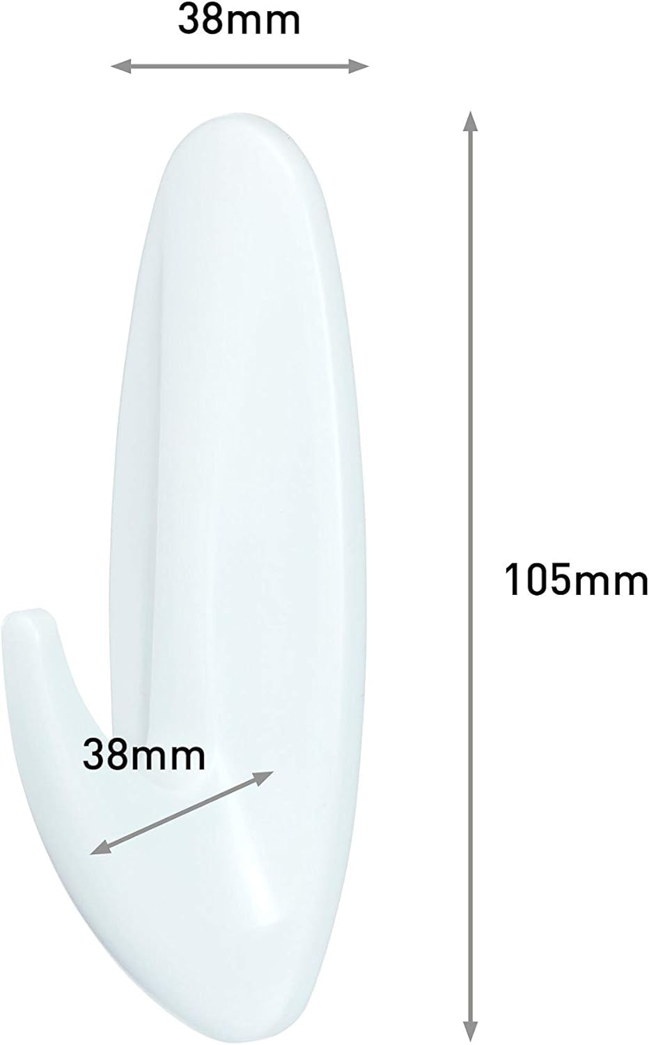 Command 17083B Large Hook with Water Resistant Strips (Pack of 2, 1 Hook and 2 Large Adhesive Strips Each) - Image 4