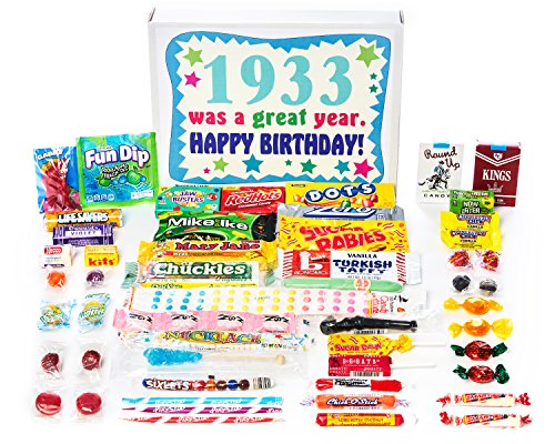 Woodstock Candy ~ 1933 86th Birthday Gift Box Classic Nostalgic Candy from Childhood for 86 Year Old Man or Woman Born 1933