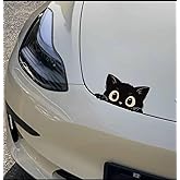 VHSZJZ Black Cat Peek Stickers 2-Piece Set of Vinyl Suitable for Furniture car Body car Windows Bumpers Rear Windshield laptops suitcases Walls and Other Decorations#HPM-1