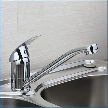 Grifos de lavabo de baño Lavabo de cromo Baño Cocina corta Pulido Lujo