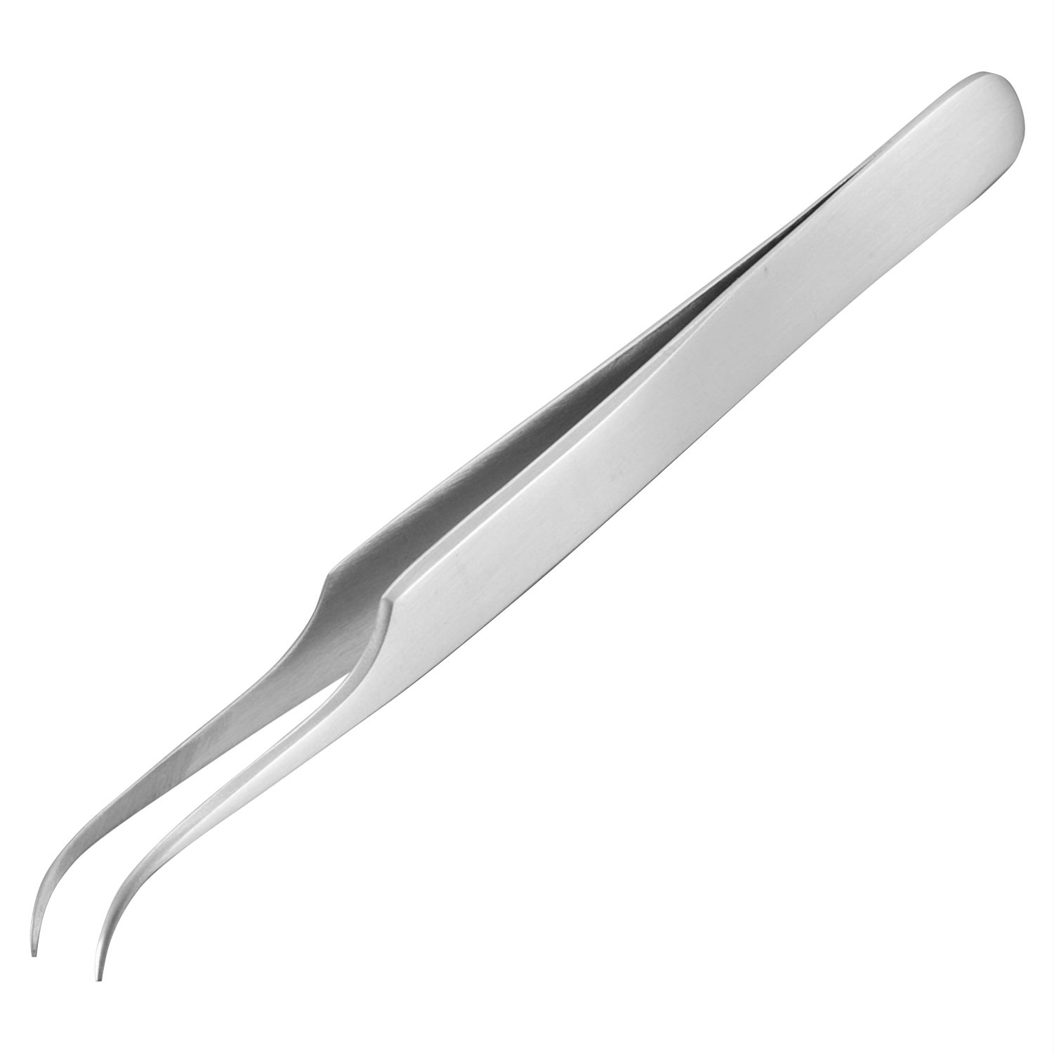 fine Tipped Stainless Steel Tweezers (Curved Style), 120mm Long. ENGINEER pt-06
