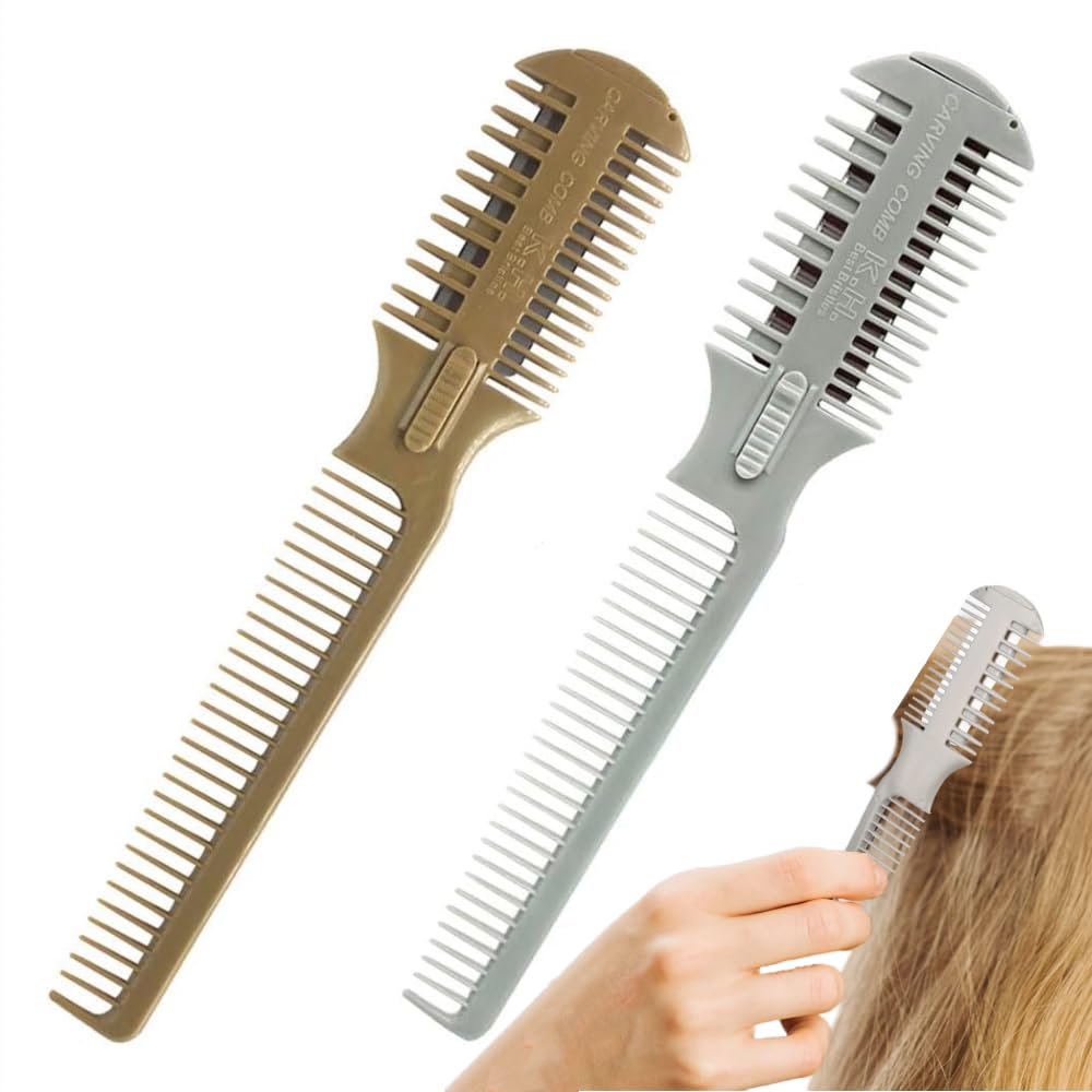 2-in-1 Dual Side Hair Thinning Comb Razor Dual Side Hair Thinning Comb Hair Razor Comb Hair Cutter Comb for Hair Cutting and Styling
