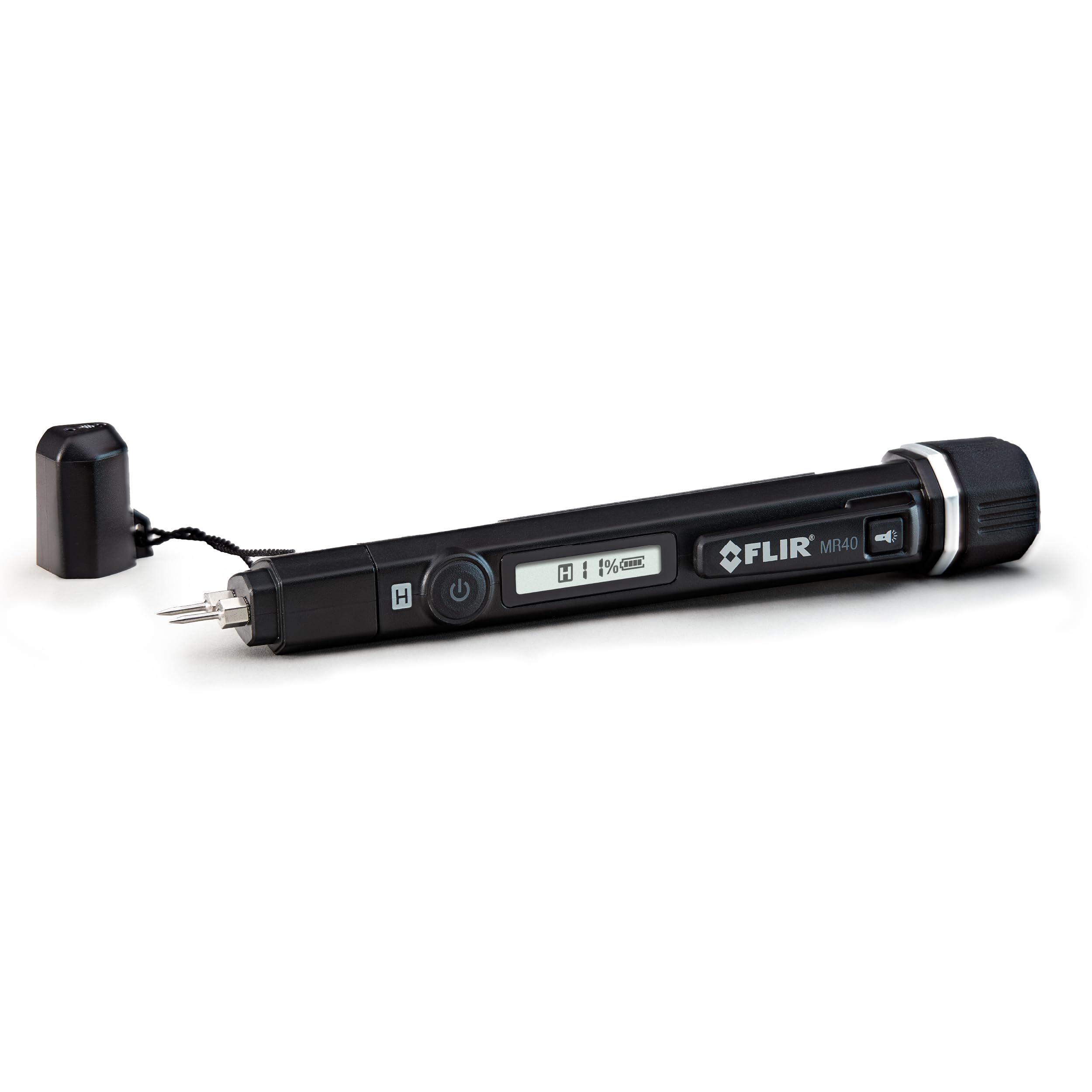 Photo 1 of FLIR MR40 Moisture Pen + Flashlight, Pocket Portable, Rugged 2-Pin, Single-Scale Moisture Meter with an Integrated Flashlight for Wood and Common Building Materials
