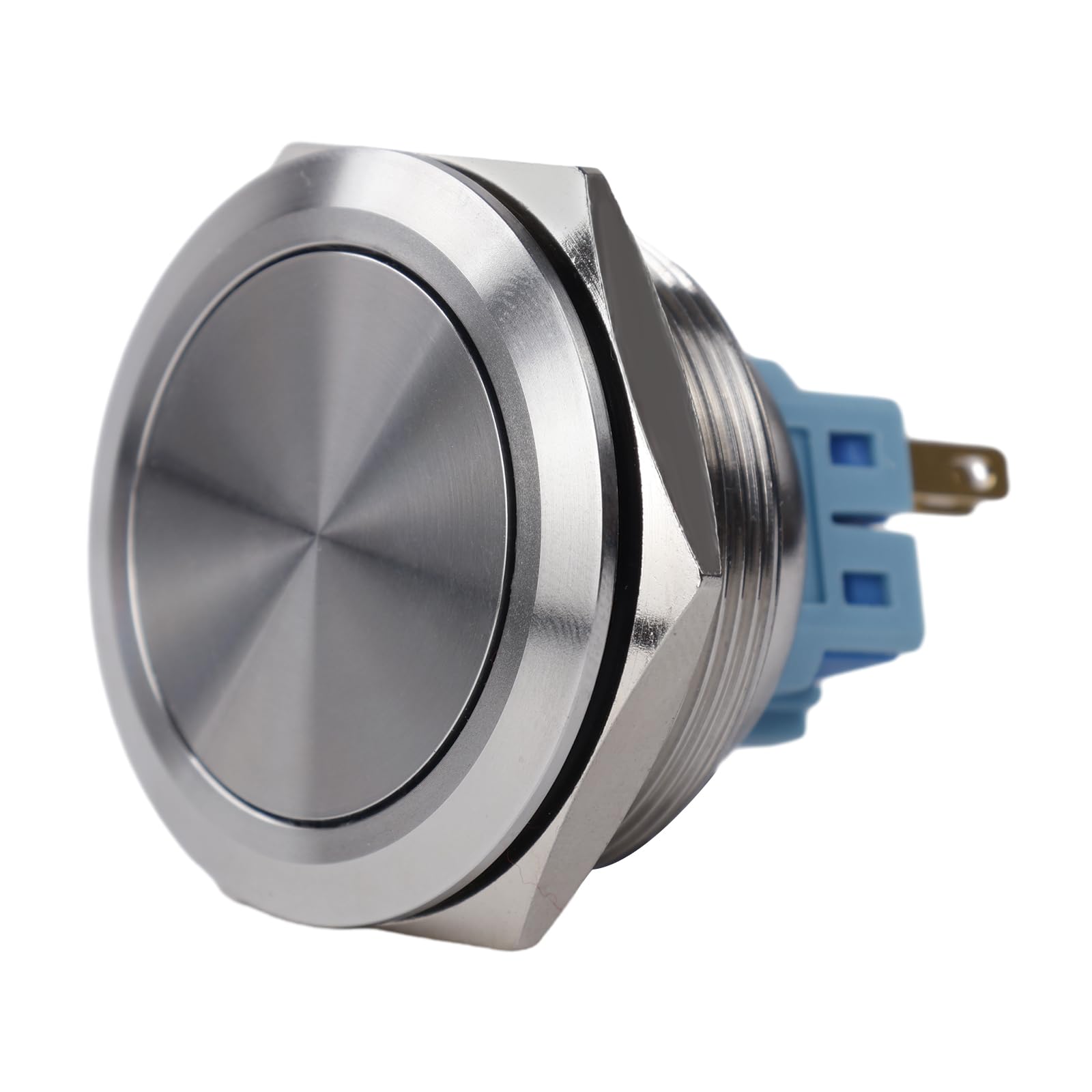 Larcele Push Button Switch 30mm Waterproof Momentary Metal DIY Switch, Super Large Size,1 Piece JSANKG-15