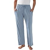 Joyaria Women's Bamboo Viscose Pajama Pants Loose Cooling Lounge Sleep Bottoms Wide Leg Lightweight Sweatpants with Pockets
