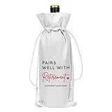 XFW White Retirement Wine Bag Retirement Gifts for