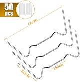 lmytdo Greenhouse Glass Clips 50 Pcs Stainless Steel Fixings 80x32mm view 2