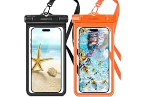 smartlle Waterproof Phone Pouch Case - 2 Pack, Cell Phone Dry Bag for iPhone 14 13 12 11 Pro Max XS Plus XR, Galaxy S23 S22 S21, IPX8 Waterproof Phone Holder for Vacation Underwater Beach Necessities