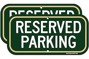 2 Pack 12" x 6" Reserved Parking Sign