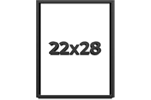 CUSTOMPICTUREFRAMES.COM 22x28 Black Shadow Box Display Frame | 1 Inch Deep | 0.75" Wide Moulding | UV Resistant Acrylic Plexiglass, Acid Free Backing, and Hanging Hardware
