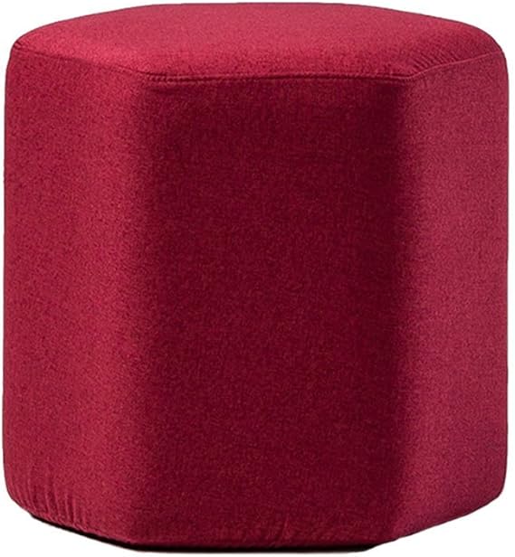 WZ Ottomans Upholstered Footstool Hexagon Ottoman Pouffe
