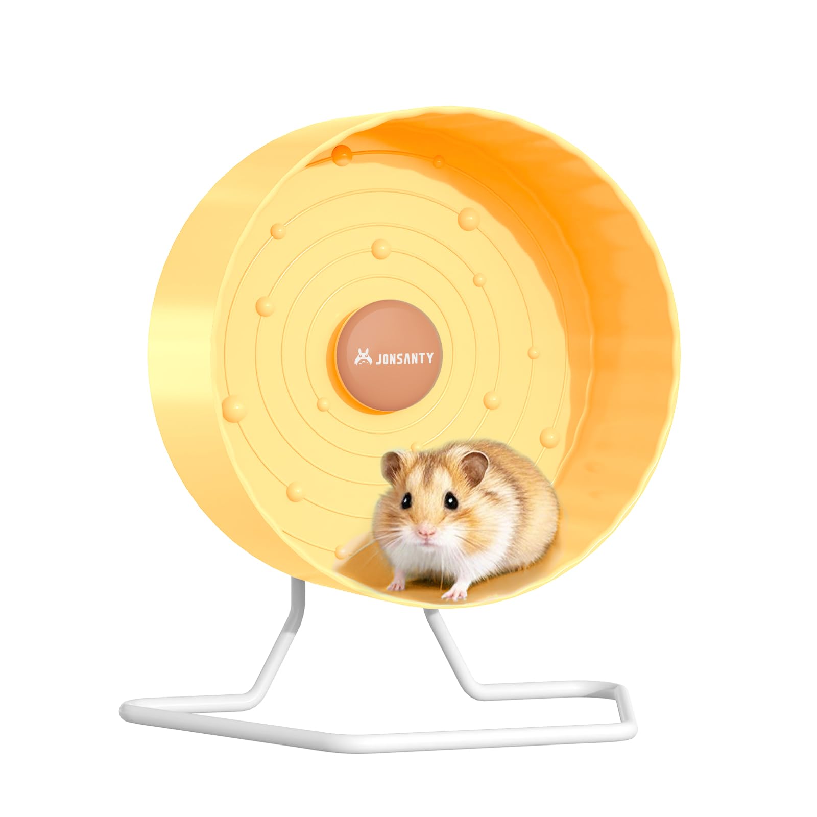 Photo 1 of ** SOLD AS IS, NO REFUND/RETURN** SEE COMMENTS!
8.4" Silent Hamster Wheel, Non-Slip Track, Exercise, Release Stress, Relieve Anxiety, Adjustable Height Stand, for Syrian Dwarf Hamster, Gerbil, Mice, Other Small Medium Sized Pets, Yellow