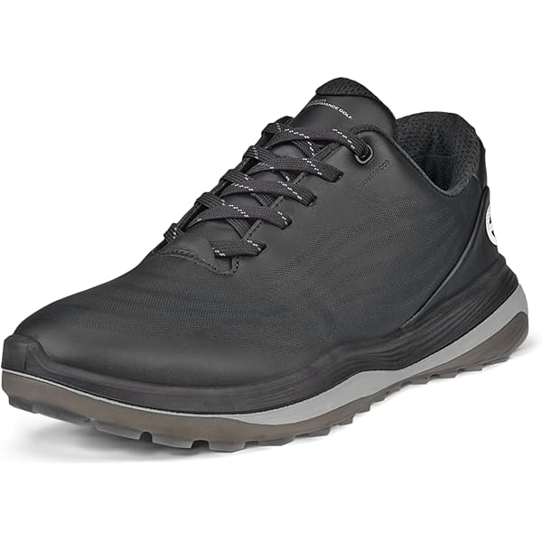 【エコー：サイズ42】ecco LT1 BLK Men's ECCO® Golf LT1 Leather Waterproof Golf Shoe | Black