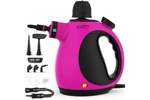 Kiato Handheld Steam Cleaner, 10 in 1 Hand Held Steamer for Cleaning, Portable Pressurized Steamer for Home Use, Bathroom, Mini Steam Cleaners for Upholstery Furniture Sofa Couch Floor Tile Grout Car