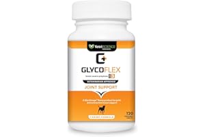VetriScience Extra Strength Healthy Hip & Joint Chewable Tablets, GlycoFlex Glucosamine and Green-Lipped Mussel Joint Support Supplement for Dogs, Soothe Joint Discomfort, Chicken, 120 Count