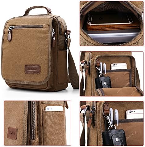 XINCADA Mens Bag Messenger Bag Canvas Shoulder Bags Travel Bag Man Purse Crossbody Bags for Work Business 5 XINCADA Mens Bag Messenger Bag Canvas Shoulder Bags Travel Bag Man Purse Crossbody Bags for Work Business