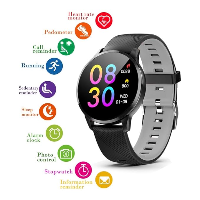 Indigi Ronda Carcasa de Metal + Piel Smartwatch (Bluetooth ...