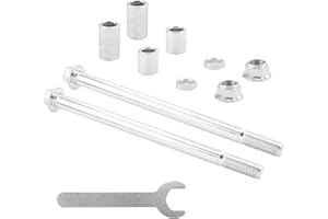 MFC·passion 12mm 195mm Front Rear Wheel Axle with Bushing 30mm 20mm 5mm Compatible with 50cc 110cc 125cc Dirt Bike Moped Scooter QUAD ATV Mini Bike Parts 2PCS