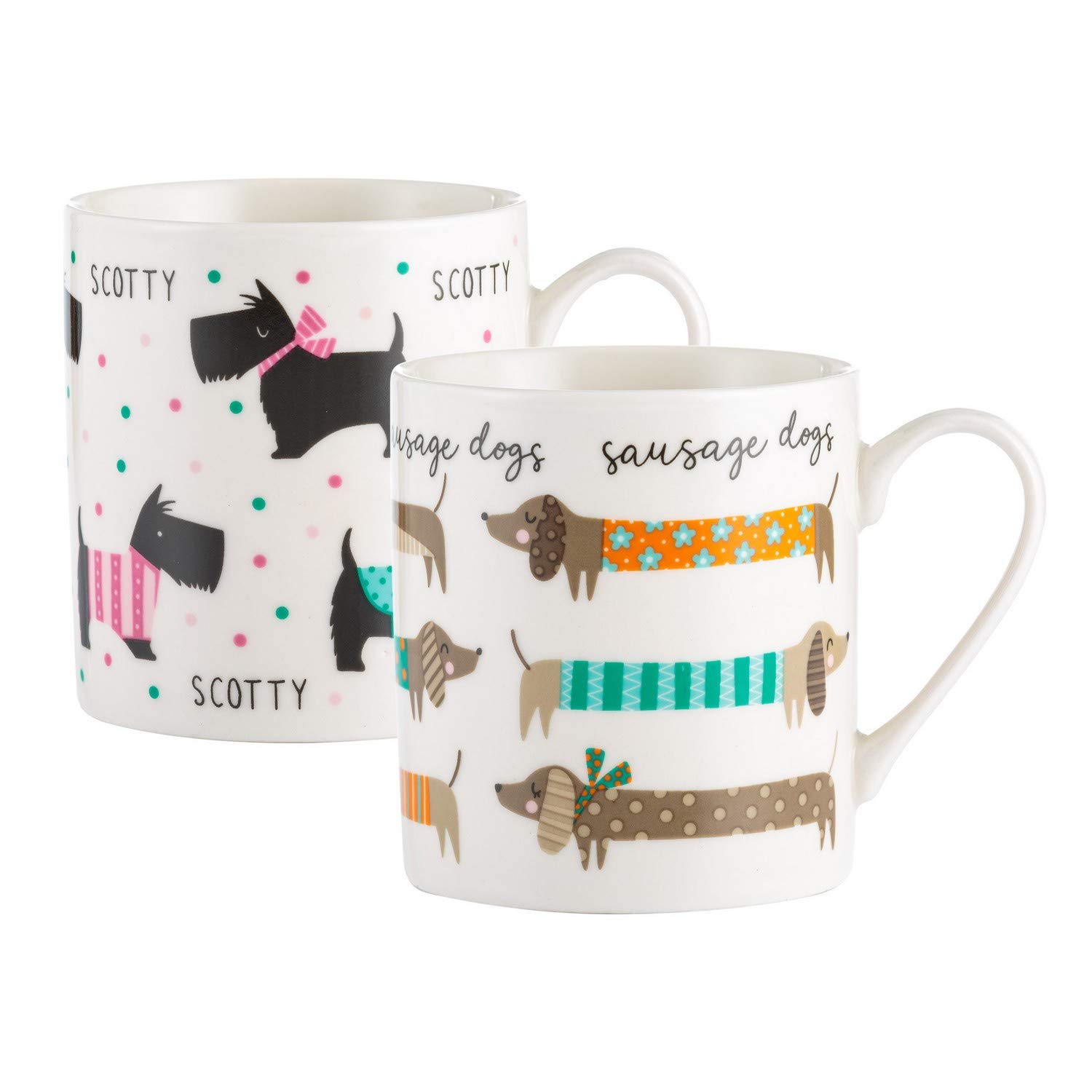 Price & Kensington Sausage and Scotty Assorted Fine China Mugs