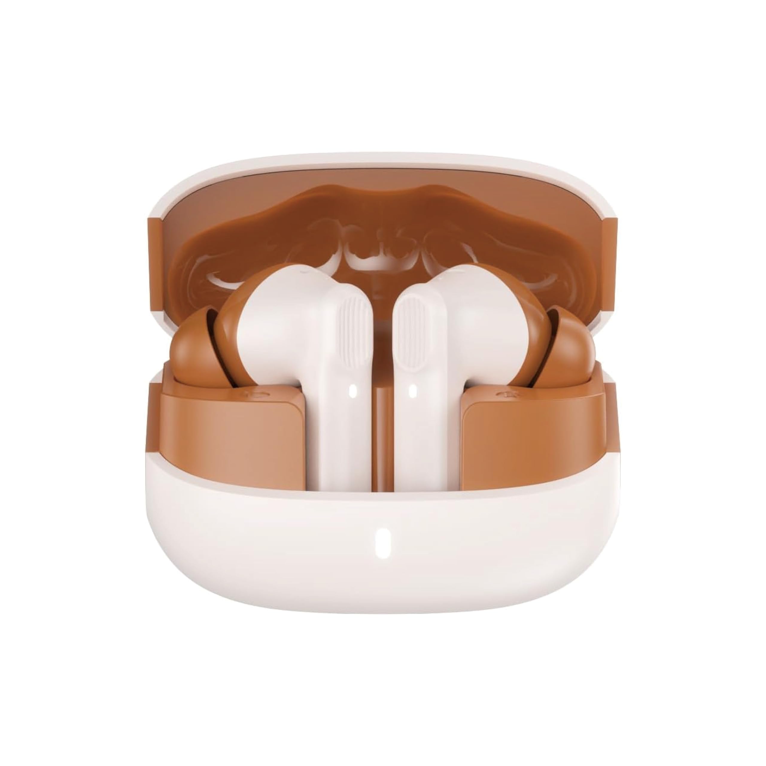 SunoFi Wireless Earbuds Bluetooth 5.3 Headphones, Lightweight in-Ear Design with Deep Bass, 48HPlaytime, Touch Control, IPX5 Waterproof Earphones for Sports Workout (Beige)