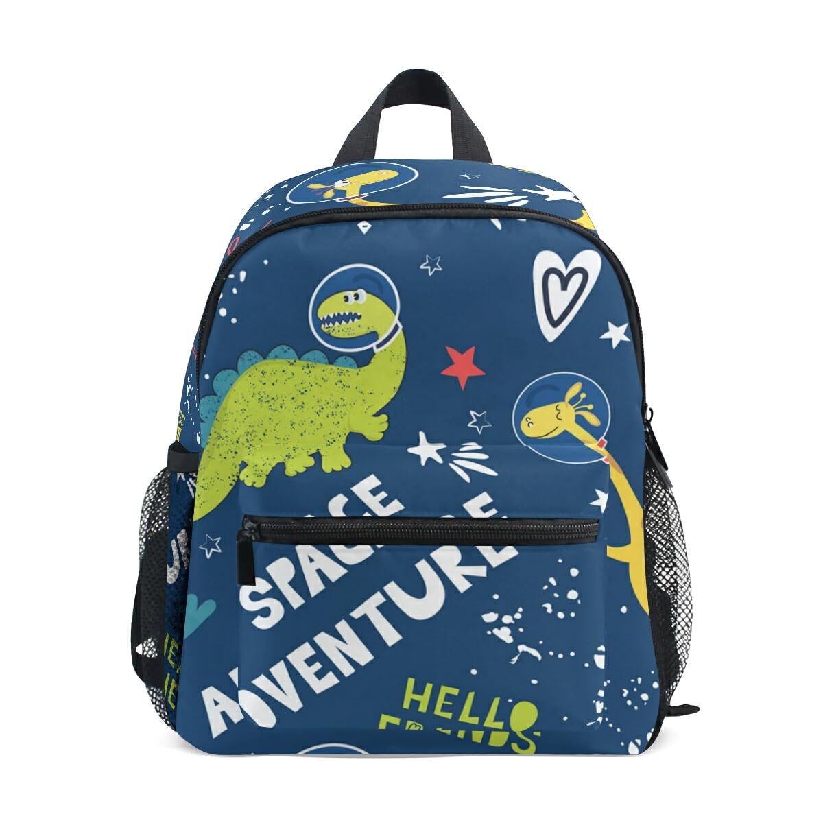 Children's Backpack, Kids Schoolbag Space Adventure Dinosaur Students Bookbag for Boys Girls, Chest Strap