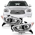 ACANII - For [HID/Xenon Model] 2013-2015 Infiniti JX35|QX60 OE Style Projector Headlights Headlamps Assembly Left+Right