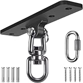 SELEWARE Heavy Duty Punching Bag Hanger, Steel I Beam Clamp for Heavy Bag | Beam &amp; Ceiling Mount Heavy Bag Hanger with Carabiner for Boxing, Muay Thai, MMA Training