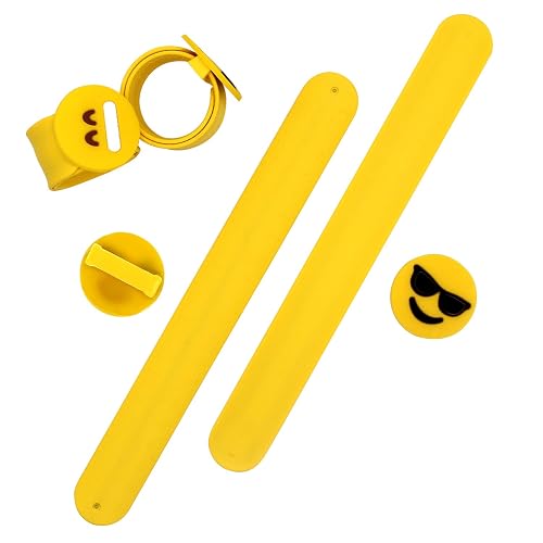 JOYUE 28-teiliges Emoji-Mitgebsel-Set – Schlüsselanhänger, Armbänder & Slap Bands – Partygeschenk Für Kindergeburtstag