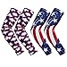 RoryTory Cooling Arm Elbow Compression Sleeve Sun Guard Tattoo Sleeves Cover Up - for Outdoor Cycling Golfing Basketball Baseball Tennis Soccer Lymphedema - 2 Pairs USA Patriotic, Large