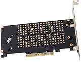 ASHATA Dual Bay PCIe to NVMe Expansion Card for M.2 SSDs - X8 M Key view 4