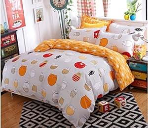 Amazon.com: Mumgo 4PC Cat Family Duvet Cover Sets For
